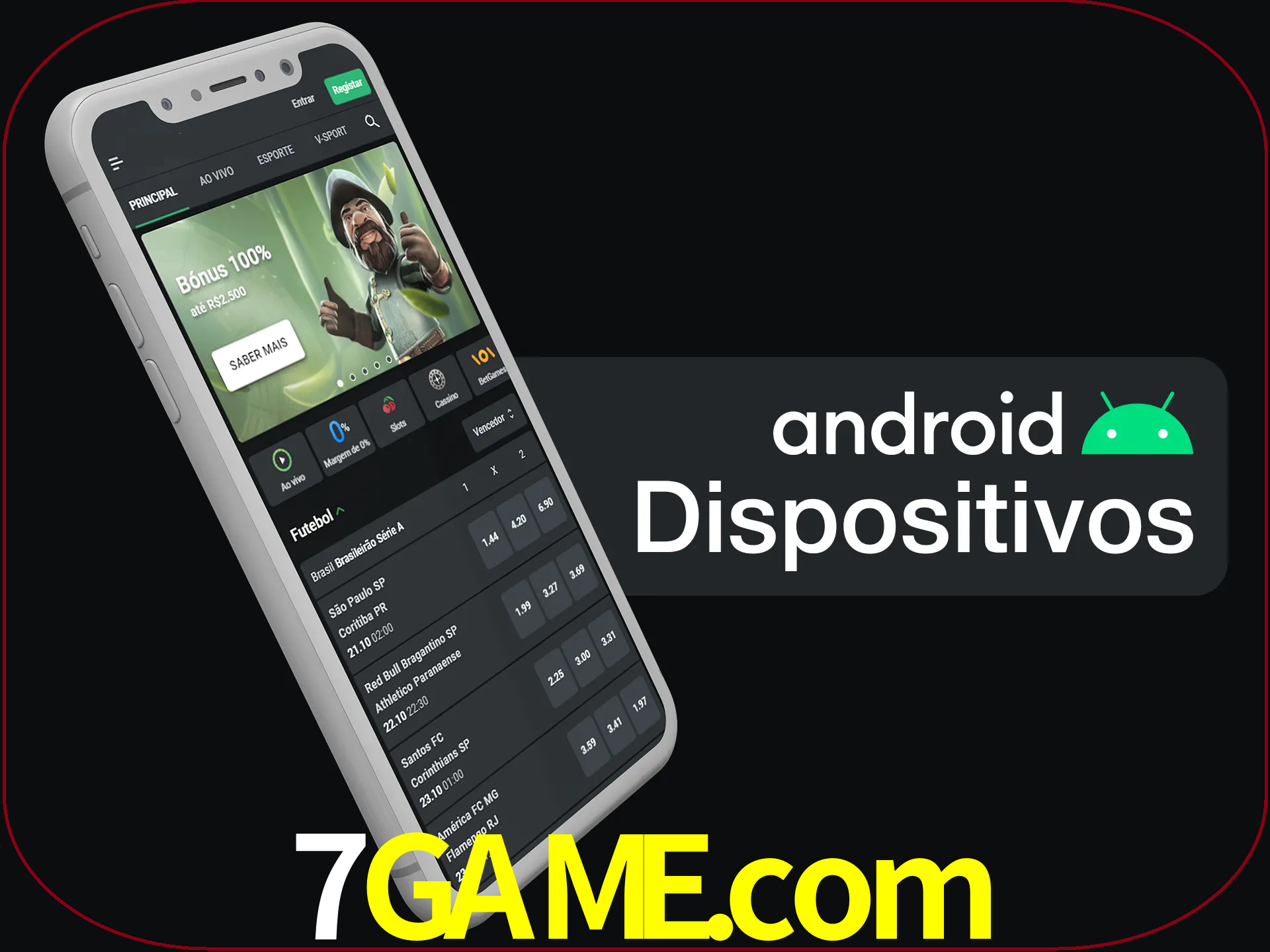 O aplicativo suporta a maioria de todos os dispositivos Android.