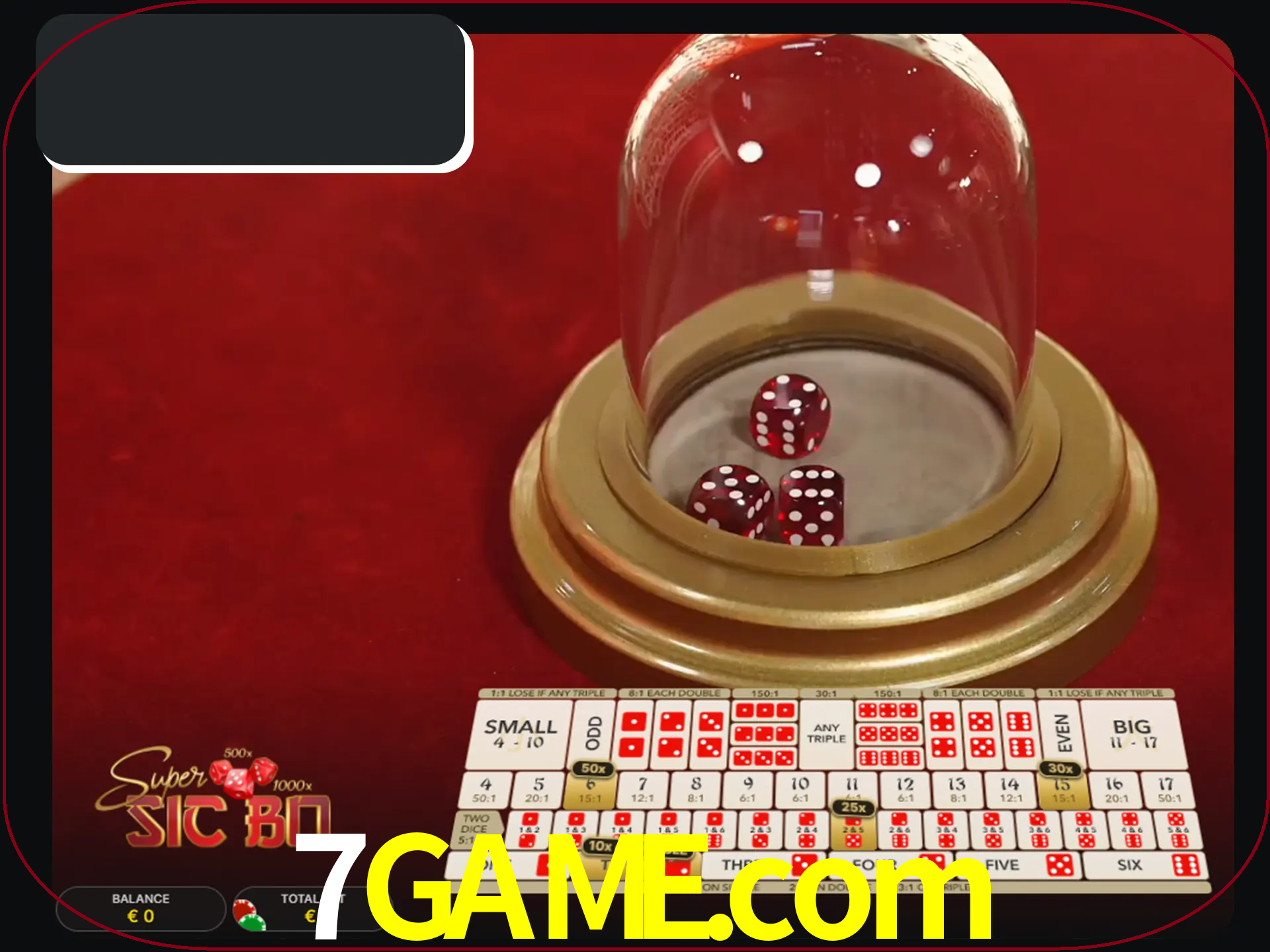 Deixe os dados ao seu lado nos jogos da Sic Bo.