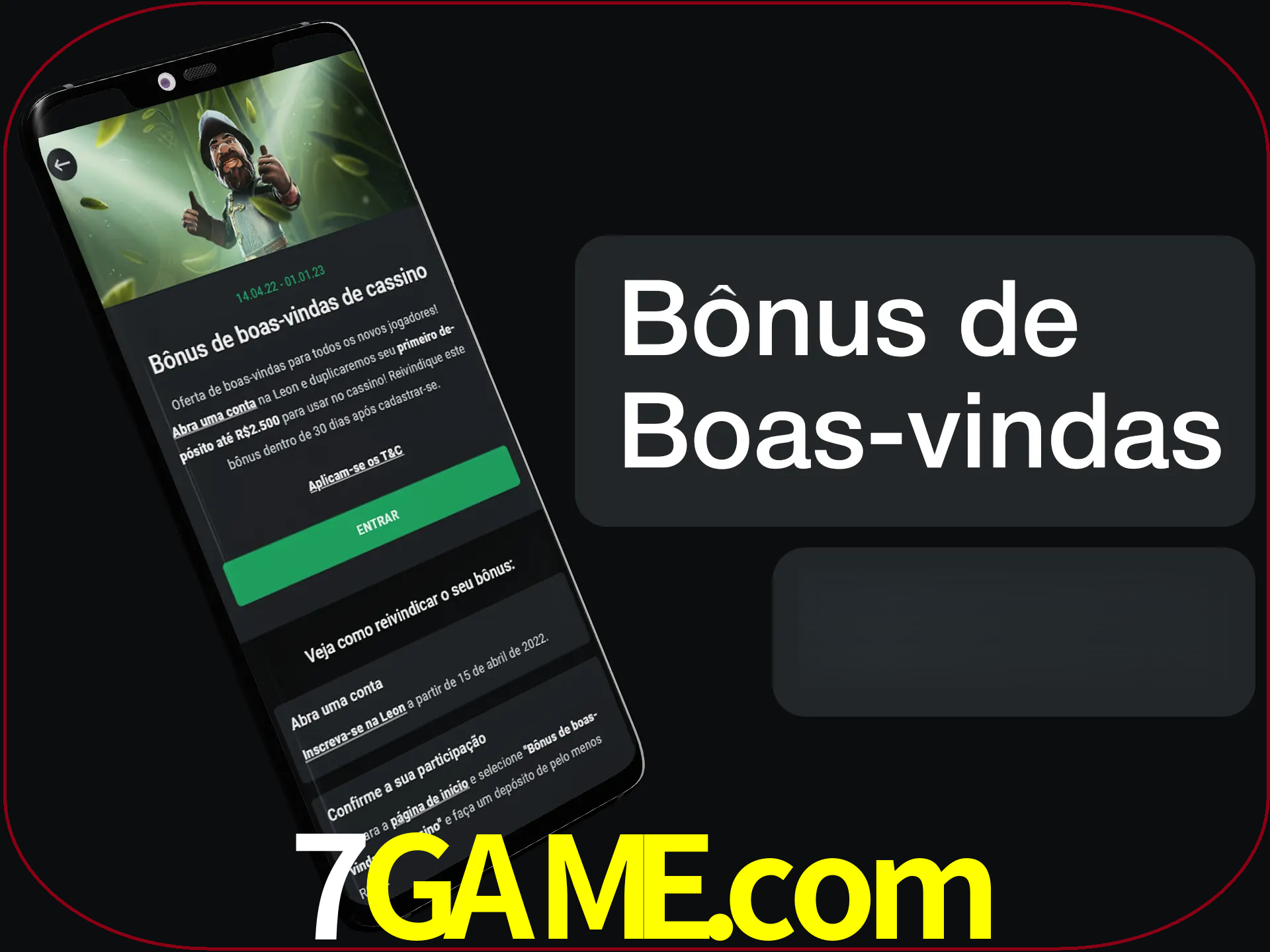 Não se esqueça de usar o bônus de boas-vindas.